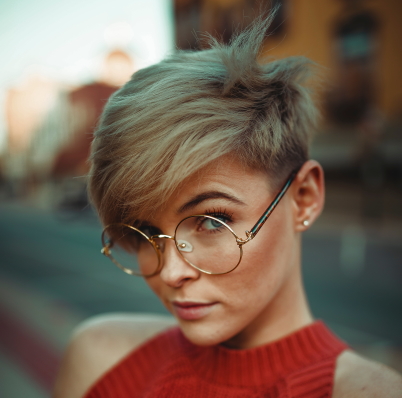 Image of Cropped haircut short hairstyle for sports